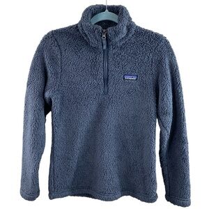 Patagonia Women's Gray Los Gatos Teddy Fleece 1/4 Zip Jacket Coat Sz XS